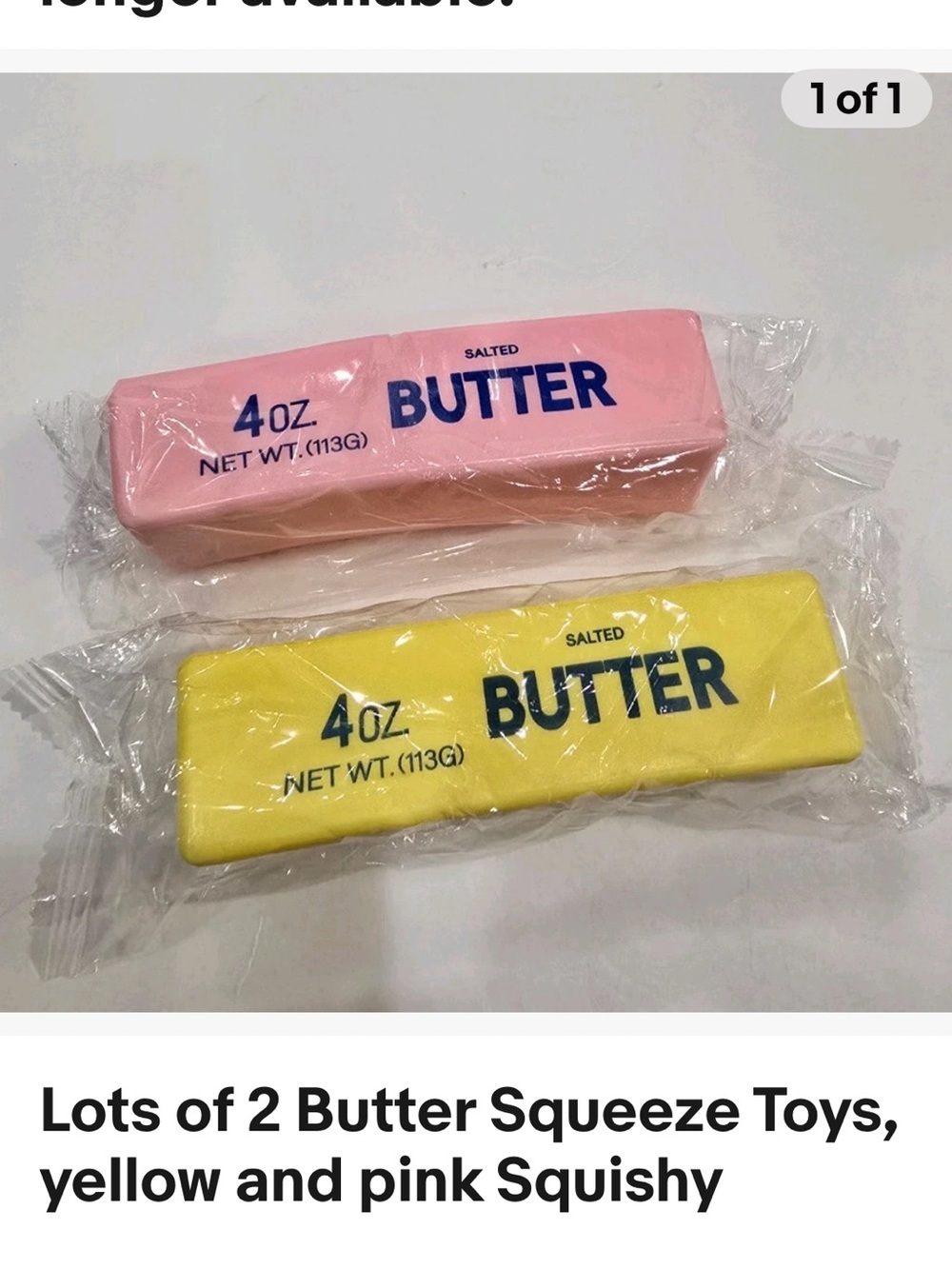 Pink and Yellow Butter Squeeze Kids Toy Set - Novelty Squishy